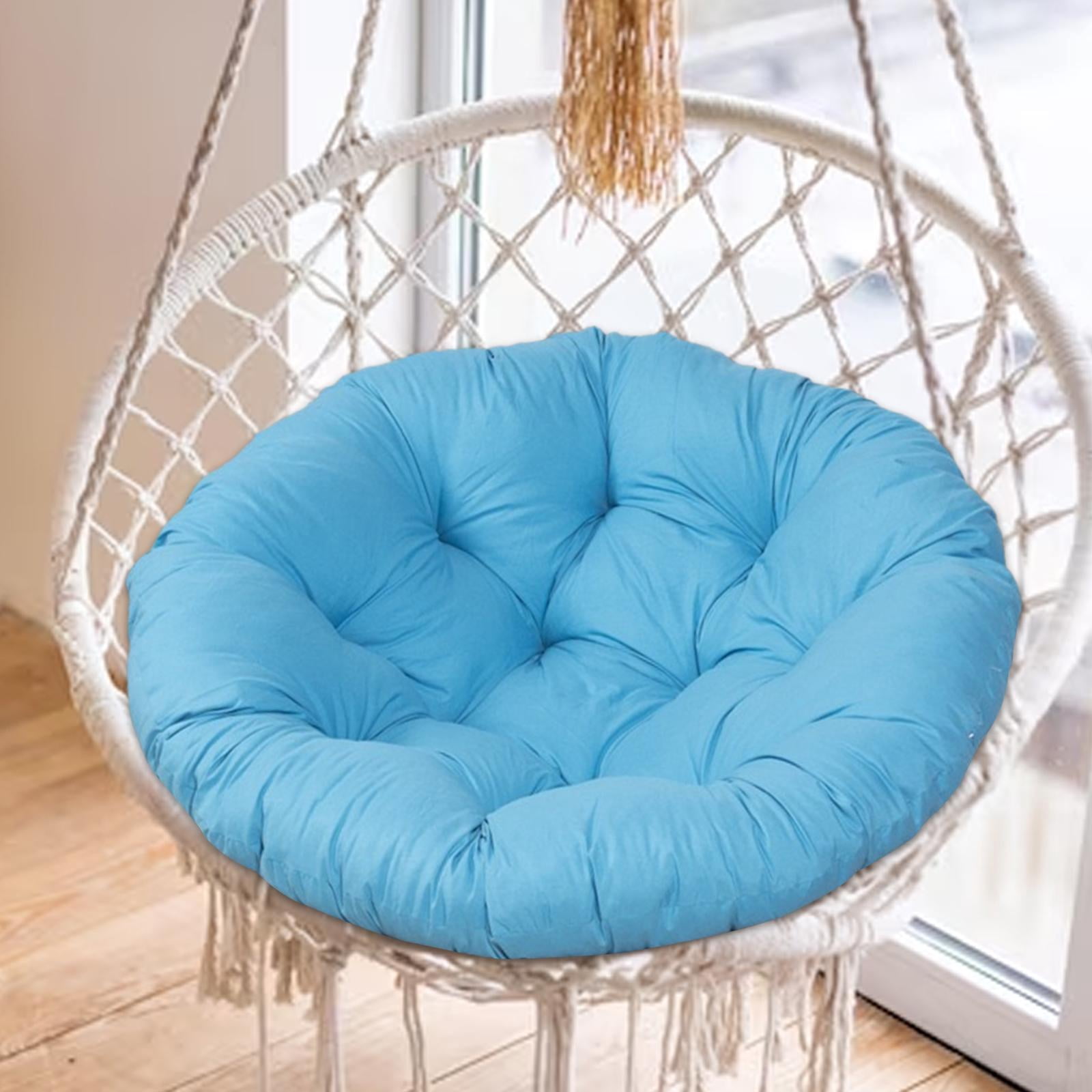 Gazechimp 40cm Swing Hanging Chair Cushion, Egg Chair Cushion for Indoor, Outdoor, Garden, Blue
