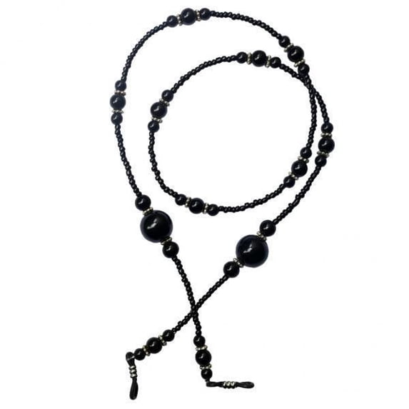 Gazechimp 4xEyeglasses Lanyard Rope Chain Beads Sunglasses Strap Holder Retainer Black 4 Pcs