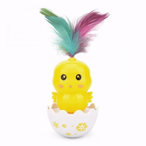 Gazechimp 5-6pack Tumbler Toy Interactive Kitten Toys Teaser Toys Playing Feather Chick 5 Pcs