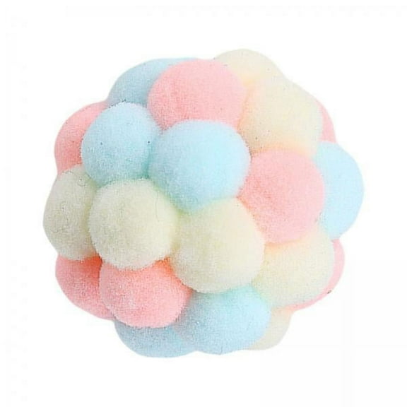 Gazechimp 5X Cat Toy Balls with Bells Soft Indoor Cats Kitty Kitten Interactive Cat Toys 5 Pcs