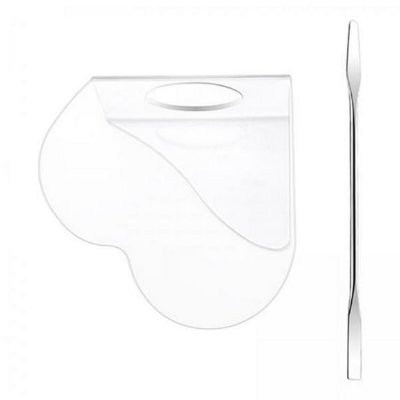 Gazechimp 5xAcrylic Makeup Foundation Mixing Palette with Spatula Heart with Spatula
