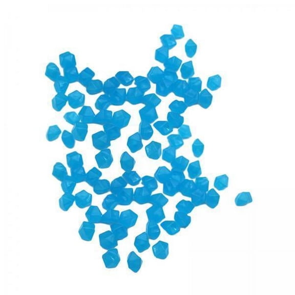 Gazechimp 6x100 Pieces Glow in The Dark Stones Rocks Indoor Outdoor for Tank Sturdy Blue
