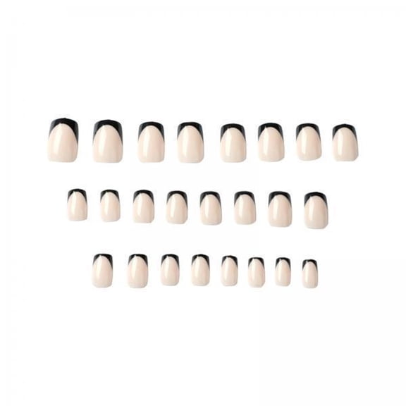 Gazechimp 6x24 Pieces French False Fake Nails Press on Nails for New Year Wedding Dating