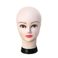 thumbnail image 1 of Gazechimp Bald Female Mannequin Head Display Model with Eyelashes and Lips Hat Display Dark Pink, 1 of 8