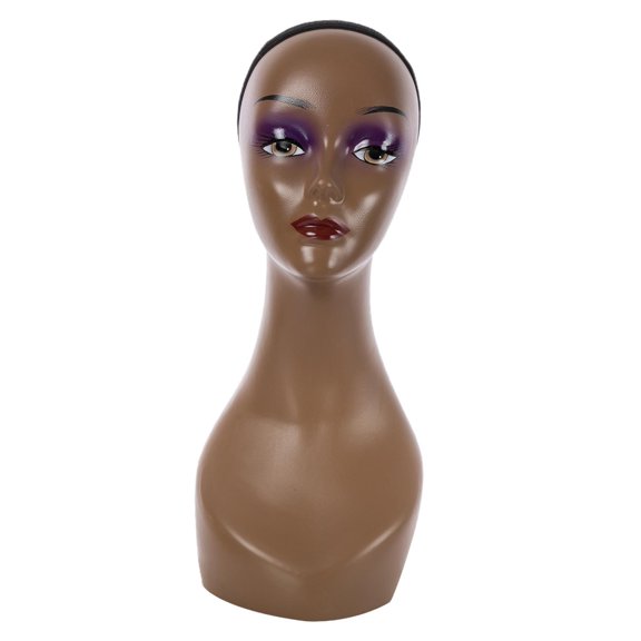 Gazechimp Bald Manikin Head Lightweight Holder for Jewelry Beauty Accessories Shop Red Lip