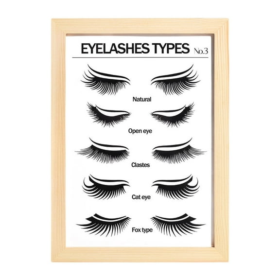 Gazechimp Beauty Salon Decor Decorative Frame Eyelash Wall Decor for Beauty Salon Cafe B