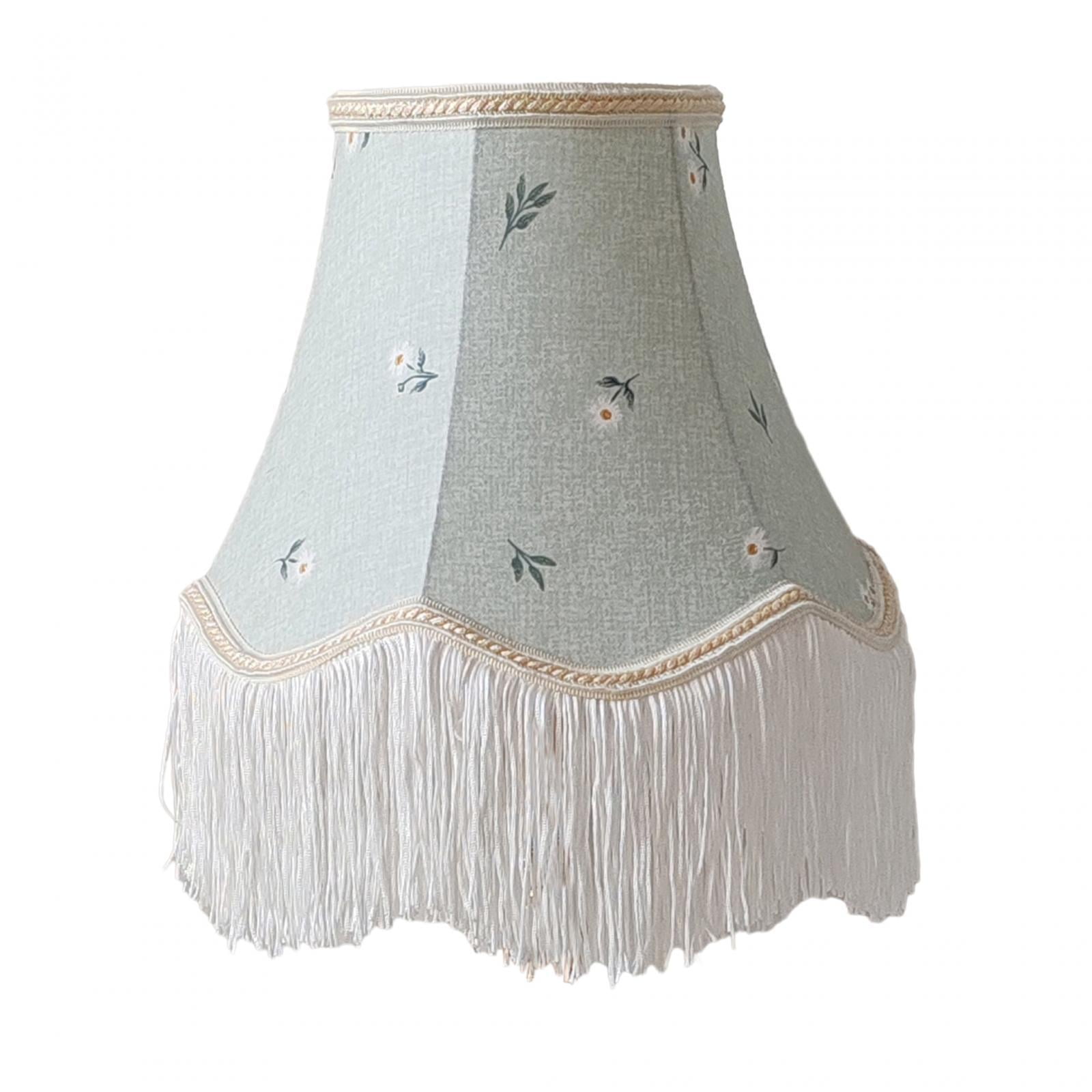 Gazechimp Bedside Light Shade Tassel Fresh Table Lamp Shade for Bedroom Cafe Farmhouse Style A