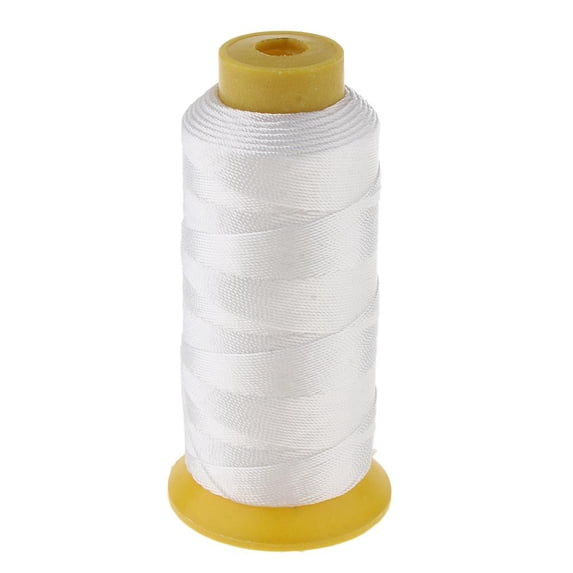 Gazechimp Bonded Nylon Thread for Sewing ,210 D Upholstery Thread for Leather Jeans Weaving, White Nylon Thread for Denim Leather,Craft,Machine,DIY and Home, 200 Meters