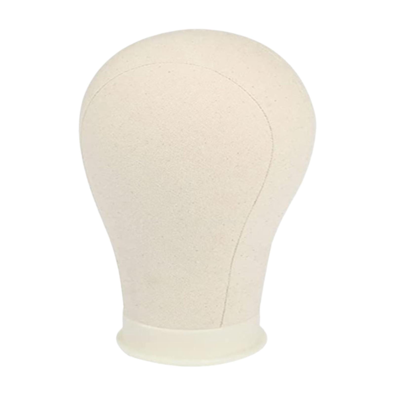 Gazechimp Canvas Block Head Canvas Mannequin Head for Hats Making Styling Beauty Salon 22in