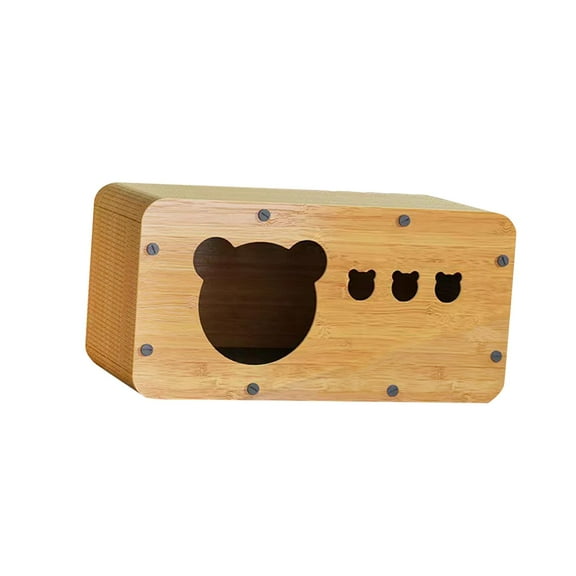 Gazechimp Cat Corrugated House Funny Hide Out Scratcher Board for Pet Toy Cat Birthday M