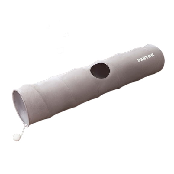 Gazechimp Cat Tunnel Length 47.24" Diameter 9.8" Tube for Bunny Kittens Puppy Gray