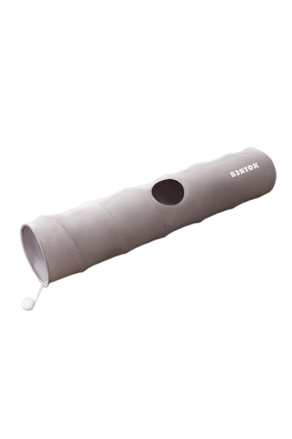 Cat Tunnel Length 47.24" Diameter 9.8" Tube for Bunny Kittens Puppy Gray