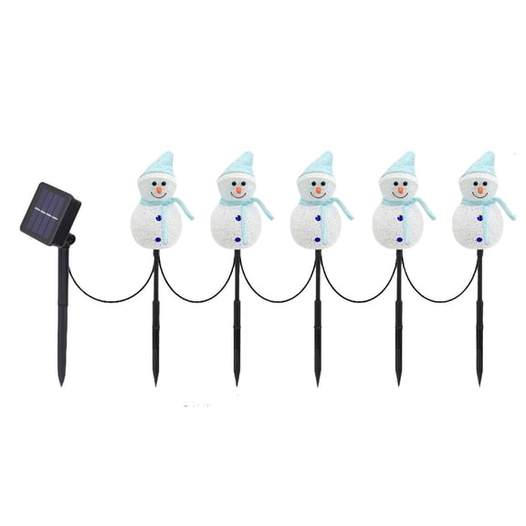Gazechimp Christmas Pathway Lights Decorative Solar Powered for Walkway Backyard Patio blue
