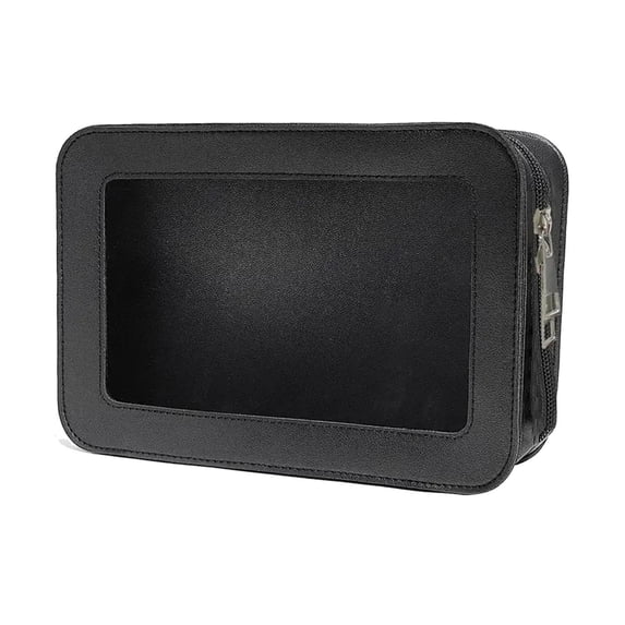 Gazechimp Clear and Waterproof Makeup Bag Clear Window Multiuse Travel Toiletry Bag Travel black
