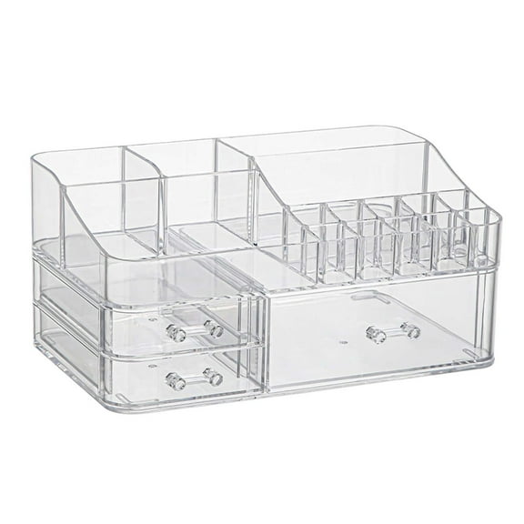 Gazechimp Cosmetic Storage Box Transparent Makeup Organizer for Vanity Desk Countertop
