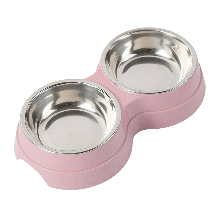 Double Stainless Steel Pet Cat Dog Puppy Water Food Feeder Dish Bowl Double Stainless Steel Pet Cat Dog Puppy Water Food Feeder Dish Bowl