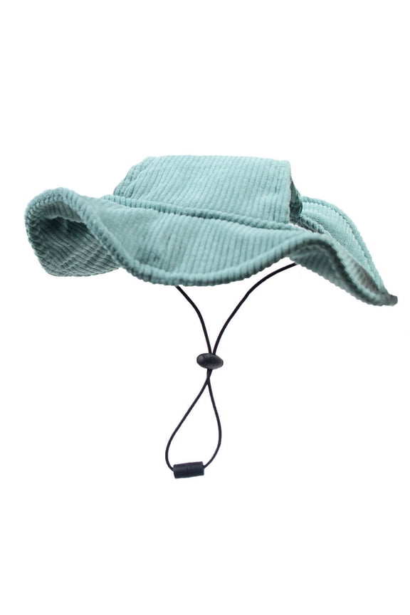 Dog Hat Adjustable Drawstring Sun Protection for Small Medium Large Dogs Outdoor M Grreen