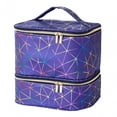 thumbnail image 1 of Gazechimp Double Layer Carrying Bag Container Cosmetic Case Nail Polish Organizer Case Deep Blue, 1 of 8