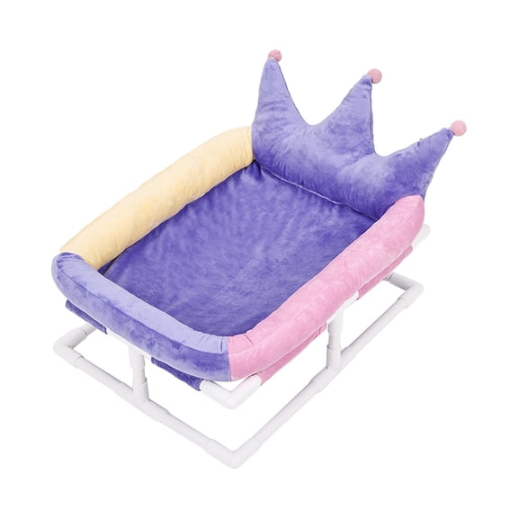 Gazechimp Elevated Cat Bed Anti Slip Bottom Nests Kennel Pad for Couches Chairs Indoor Violet
