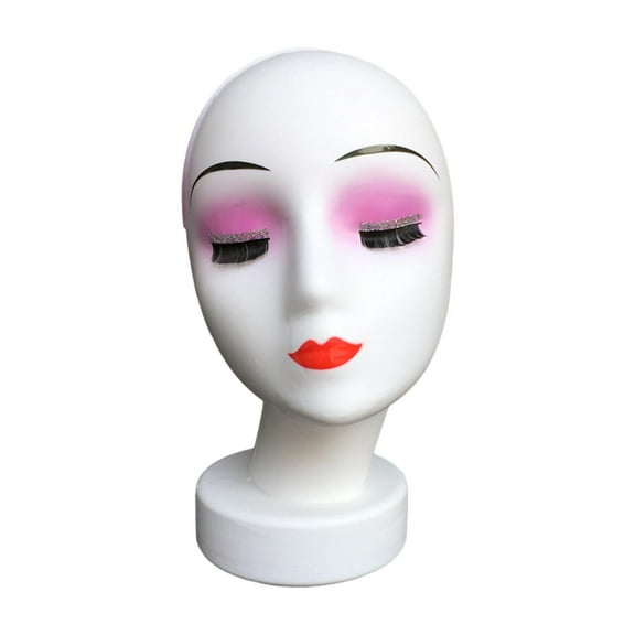 Gazechimp Female Bald Mannequin Head 11.42inch Wigs Holder for Hats Hairpieces Glasses style C