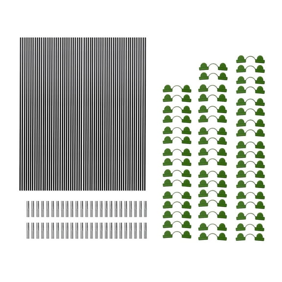 Gazechimp Garden Hoops for Raised Beds Fiberglass Frame Plant Hoops Garden Arch Greenhouse 60pcs