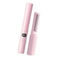 thumbnail image 1 of Gazechimp Hair Straightener Brush Mini Straightening Irons Three Temperature Adjustments Heated Hair Straightener Comb Hot Comb for Home Pink, 1 of 6