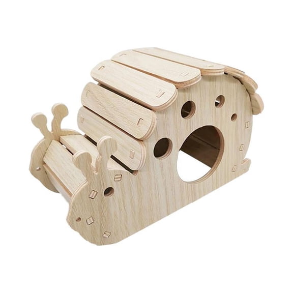 Gazechimp Hamster Corner House Cage Decor Wooden Hamster House for Gerbil Rat Chipmunk Rat B