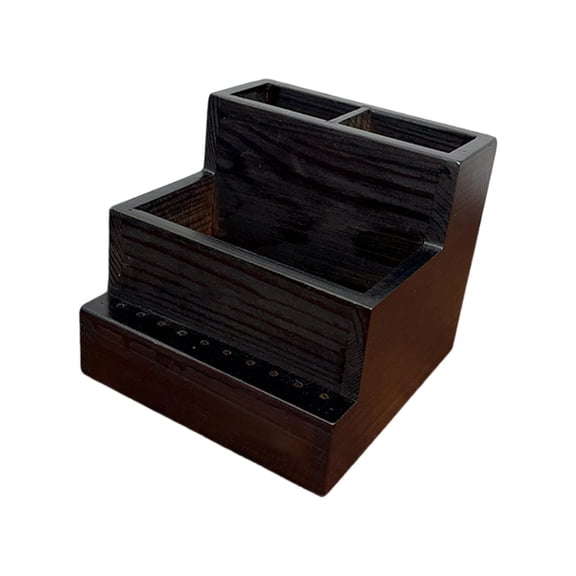 Gazechimp Holder Box Wooden Nail Bits Storage Box for Nail Lovers S