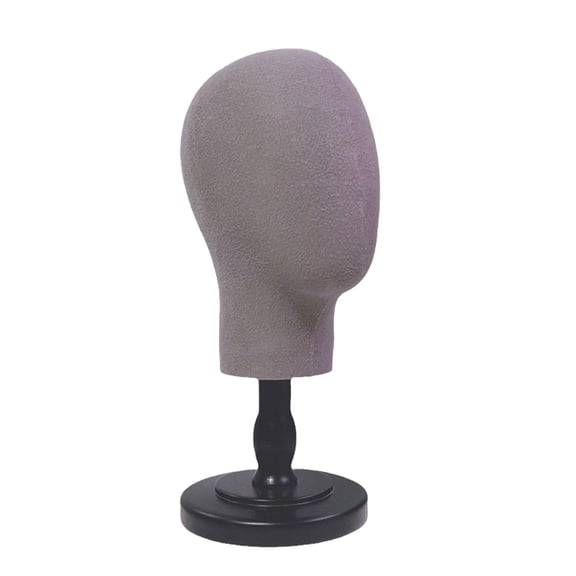 Gazechimp Mannequin Head Model Hat Display Holder Portable Comestic Model Cap Storage Rack black base