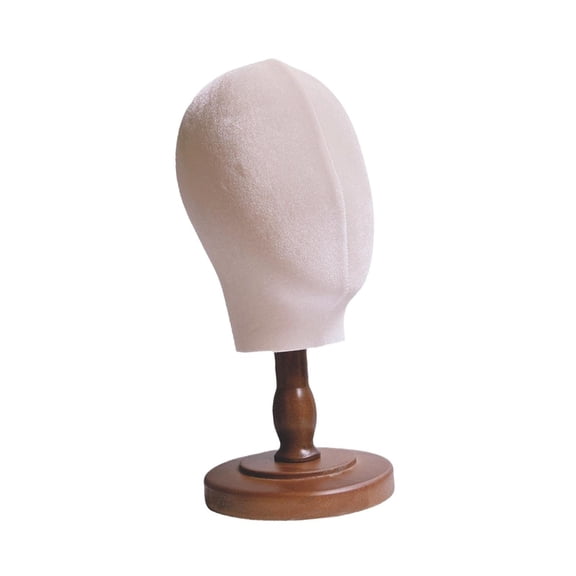 Gazechimp Mannequin Head Multifunctional with Wooden Stand Head for Hats Salon