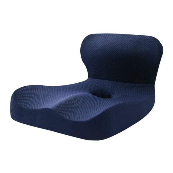 Gazechimp Memory Foam Seat Cushion Student Pad Car Seat Back Support Sitting Chair Pillow Dark Blue