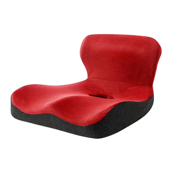 Gazechimp Memory Foam Seat Cushion Student Pad Car Seat Back Support Sitting Chair Pillow Red