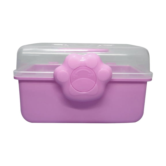 Gazechimp Multipurpose Storage Box Organizer Hair Accessory Storage Case Handled Storage Case for Toys Desktop Art Crafts Sewing Supply Violet