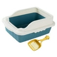 thumbnail image 1 of Gazechimp Open Top Cat with Scooper Bunny Deep Loo Cage Pet Litter Tray Pan 31x21x16cm, 1 of 8