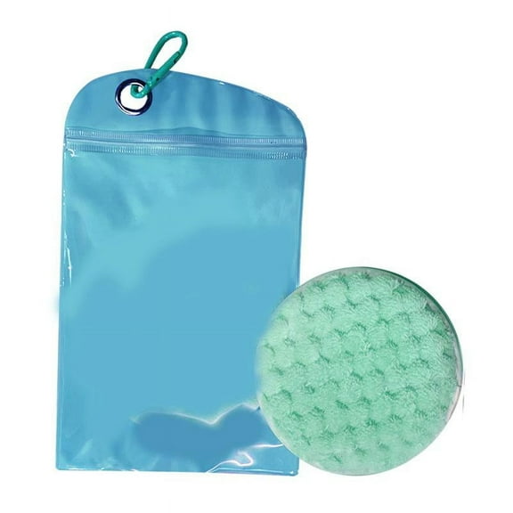 Gazechimp Sand Removal Bag Compact Sand Remover Brush Soft Beach Accessories with Clip Blue