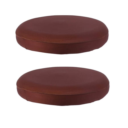Gazechimp Stretch Round Bar Stool Cover 2-Piece Polyurethane Slipcovers, Coffee