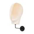 thumbnail image 1 of Gazechimp Wall Mount Mannequin Head Cap Hat Display Rack for Ornament Decoration Store Beige Flannel, 1 of 8