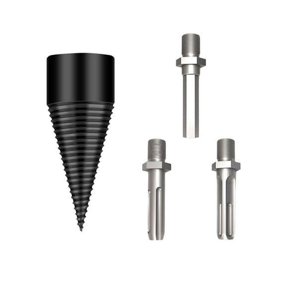 Gazechimp Wood Log Splitting Drill Bit Easy Splitter Firewood Log Splitter for Camping Diameter 32mm