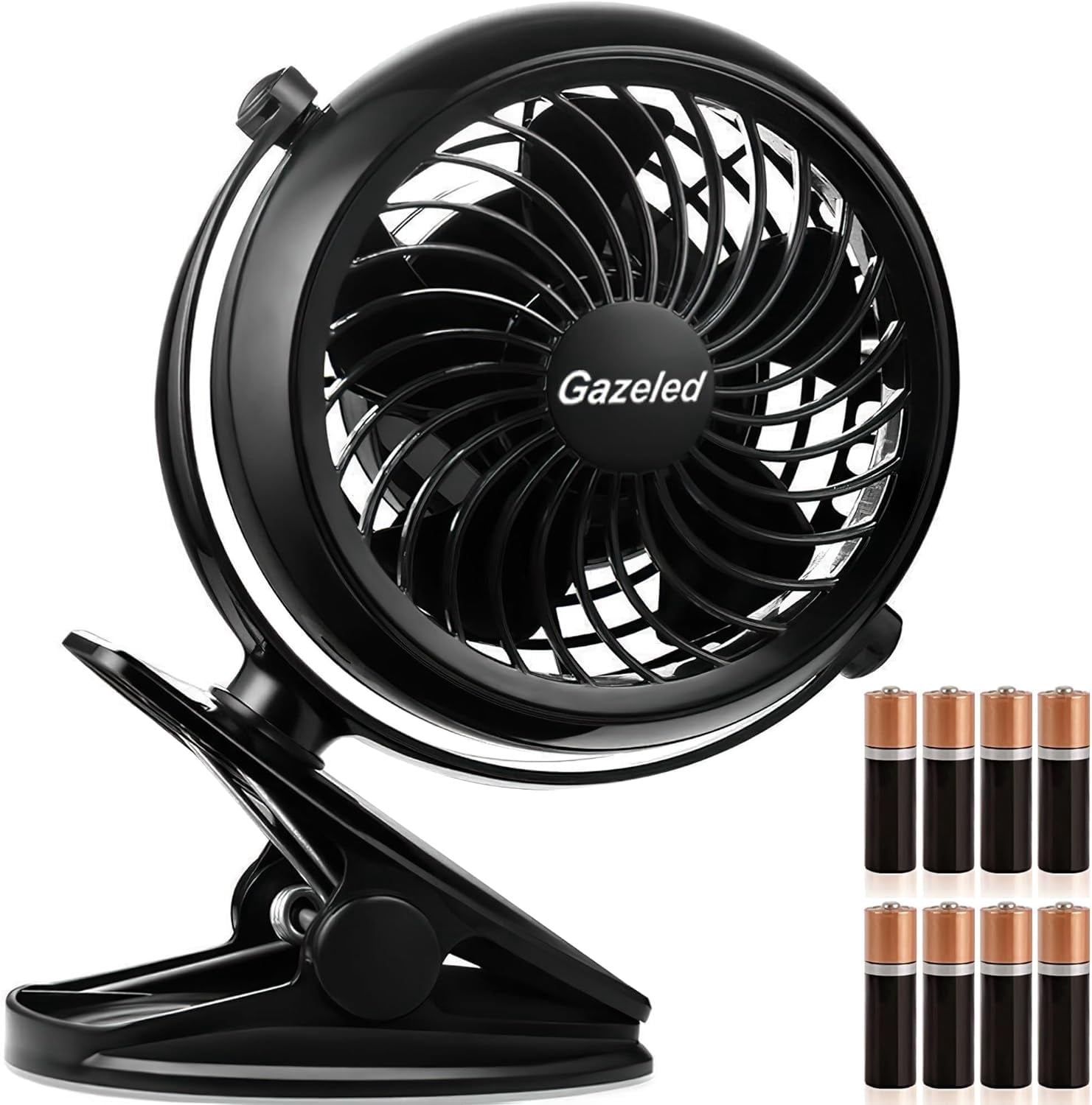 Gazeled Portable Battery Operated Fan with 5-inch Blades, USB