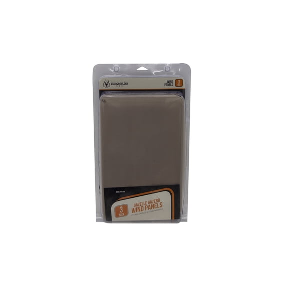 Gazelle Tents™, 3-Pack Gazebo Wind Panels, Portable Gazebo Wind Panels, Desert Sand, GA104