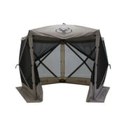 Gazelle Tents™, G5 5-Sided Portable Hub Gazebo, 4-Person & Table, Desert Sand, GG501DS