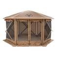 thumbnail image 1 of Gazelle Tents™, G6 Cool Top 6-Sided Portable Gazebo, Waterproof, UV Resistant, Increased Air Flow, TriTech Mesh, 8-Person & Table, 91” x 139” x 123”, Badlands Brown, GG620BR, 1 of 10