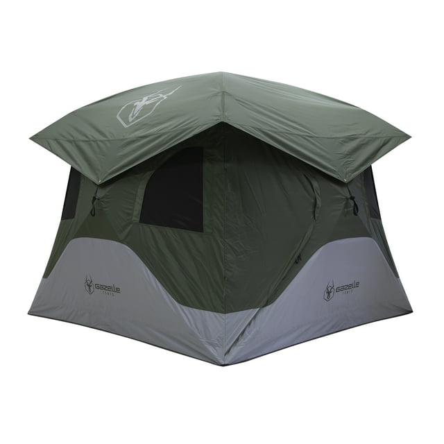 Gazelle Tents™ T4 Portable Hub Tent, 4-Person, Alpine Green, GT400GR