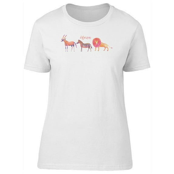 Gazelle, Zebra, Lion, Africa Tee Women's -Image by Shutterstock