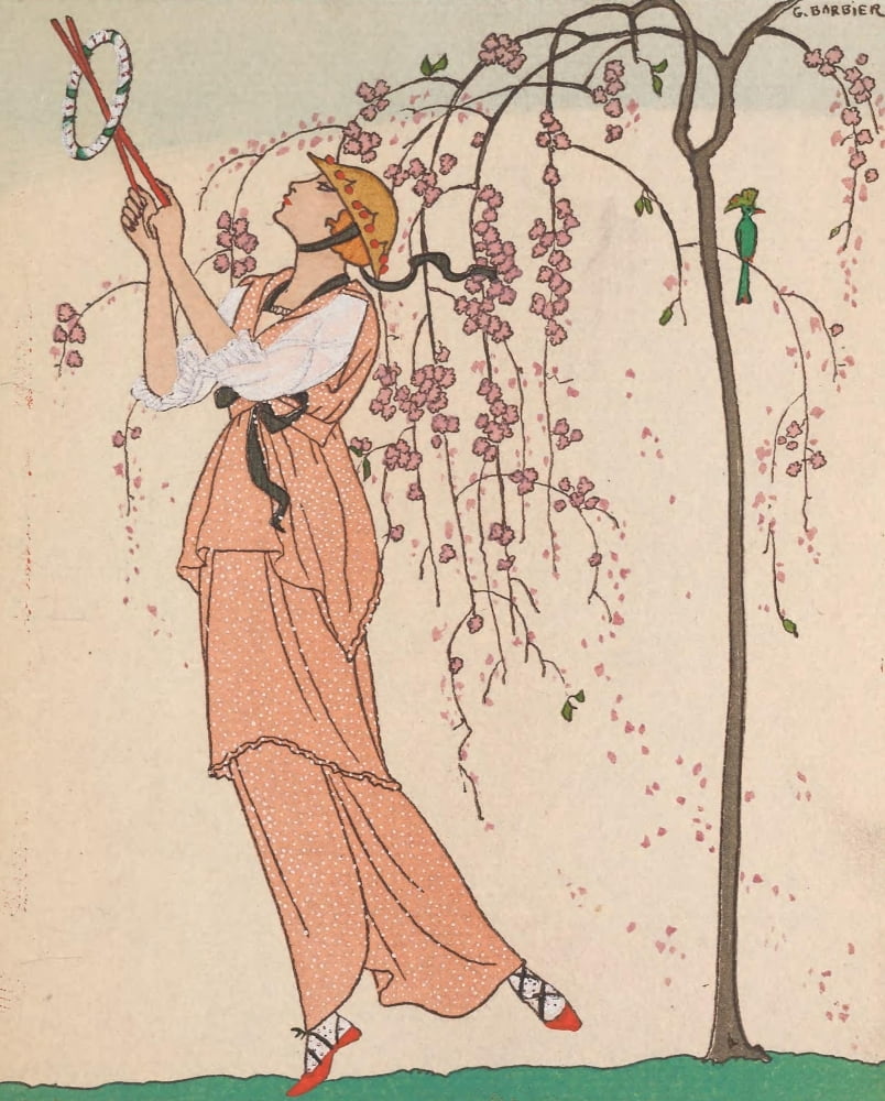 Gazette du Bon Ton 1913 Le Jeu des Graces Canvas Art - George Barbier (18 x 24)