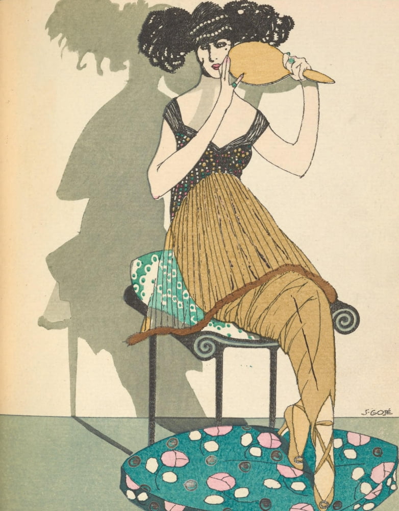 Gazette du Bon Ton 1914 Suis-je Belle ce Soir Canvas Art - Francisco Javier Gos (18 x 24)