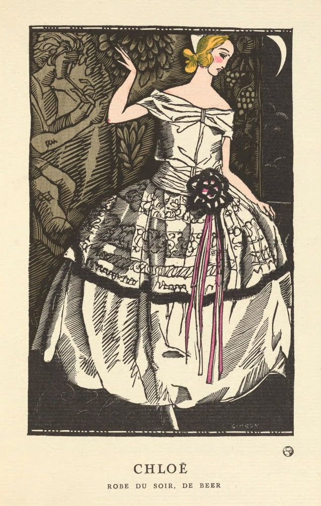 Gazette du Bon Ton 1921 Chloe Canvas Art - Fernand Simon (18 x 24)
