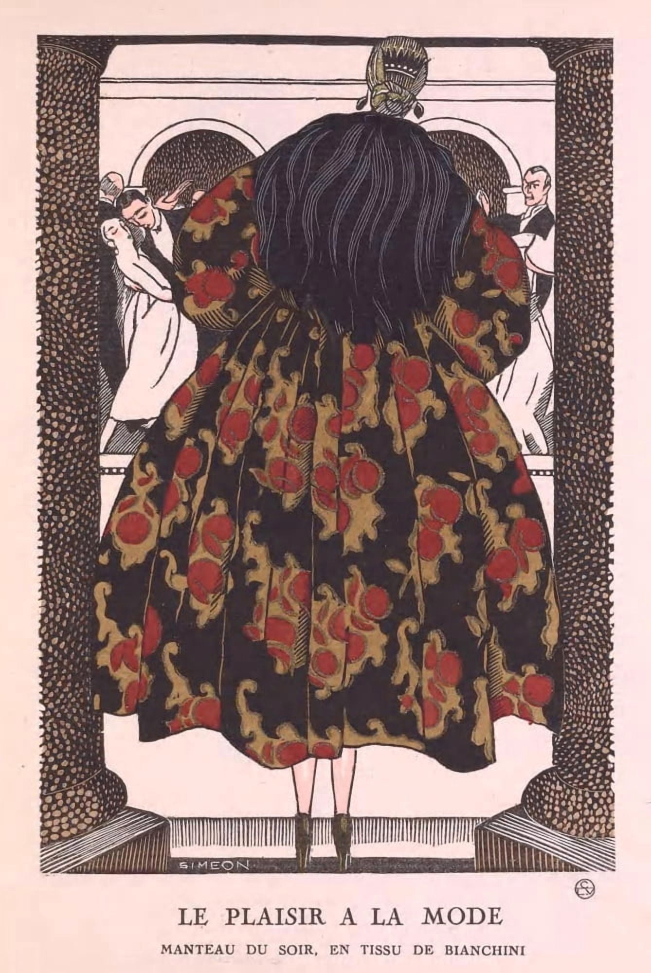 Gazette du Bon Ton 1921 La Plaisir a la Mode Canvas Art - Fernand Simon (18 x 24)