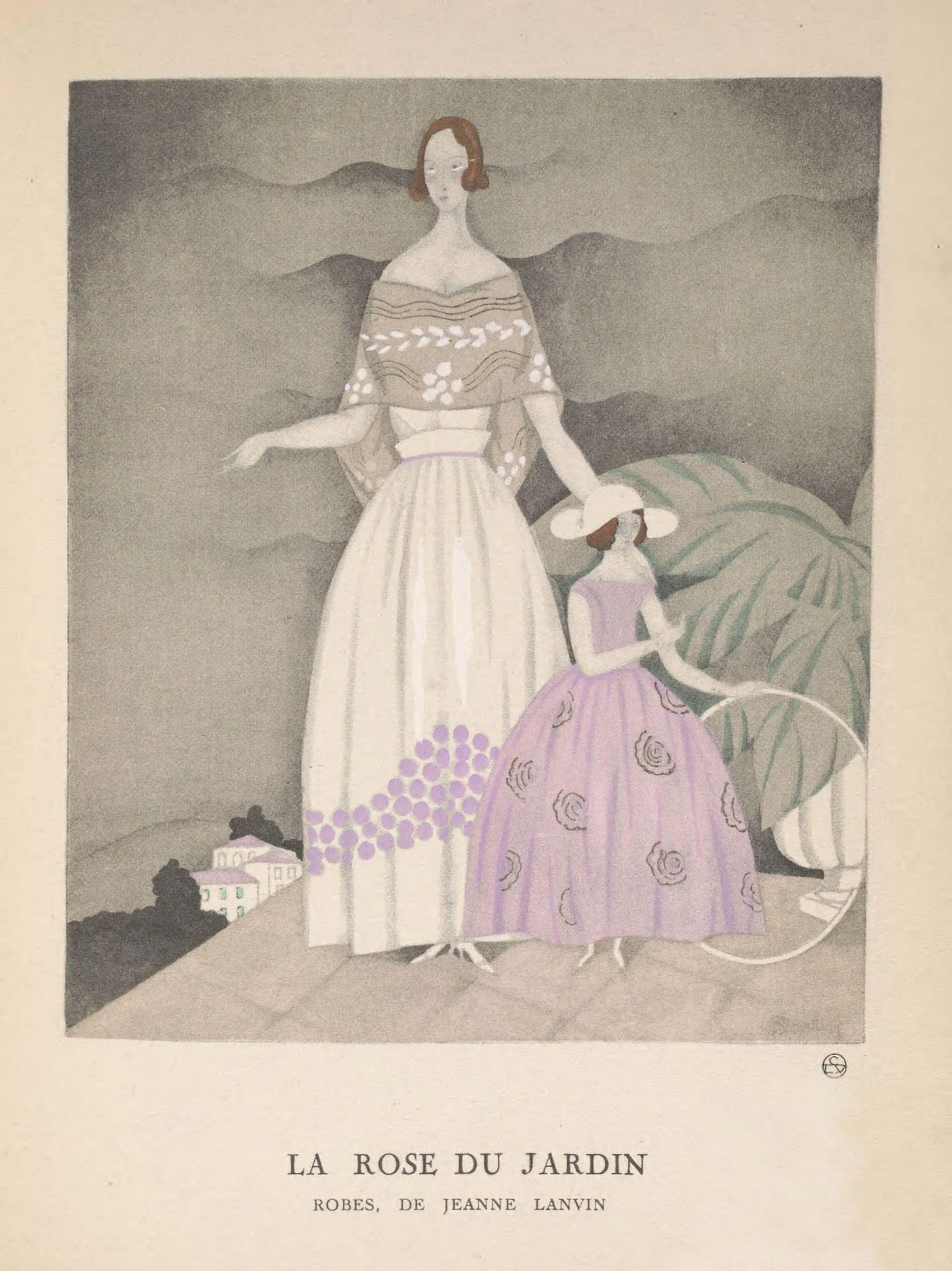 Gazette du Bon Ton 1922 La Rose du Jardin Canvas Art - Charles Martin (24 x 36)