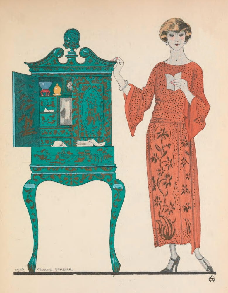 Gazette du Bon Ton 1922 Le Tombeau des Secrets Canvas Art - George Barbier (18 x 24)